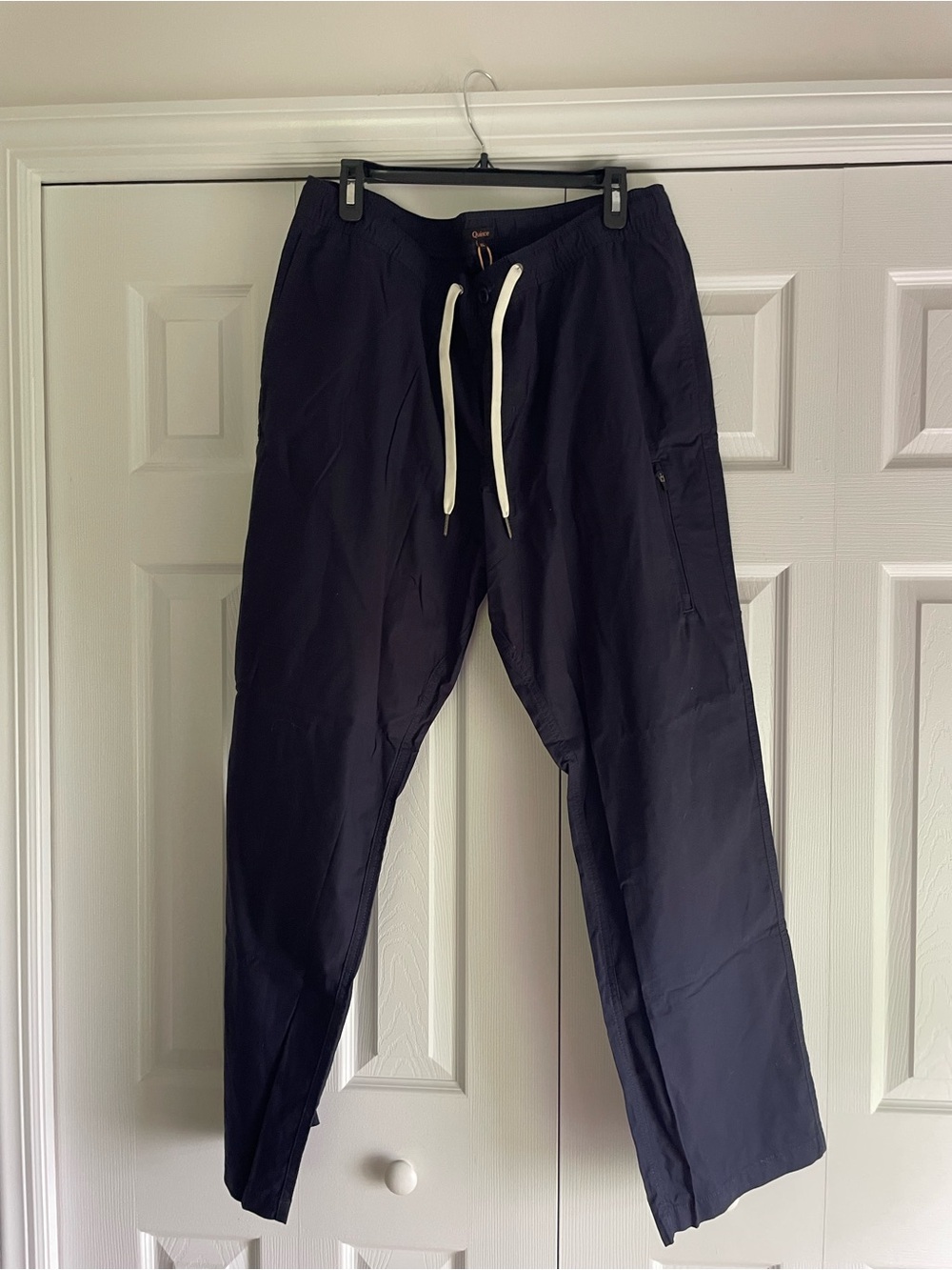 Quince Navy Organic Stretch Ripstop Straight Pants